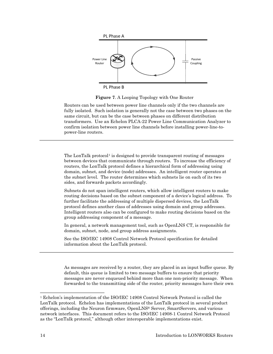 Lontalk protocol support for routers, Message buffers | Echelon LonWorks Router User Manual | Page 24 / 129