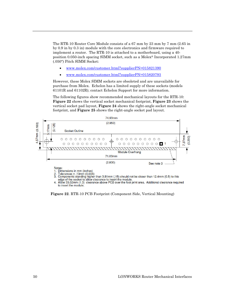 Rtr-10 mechanical description | Echelon LonWorks Router User Manual | Page 60 / 129