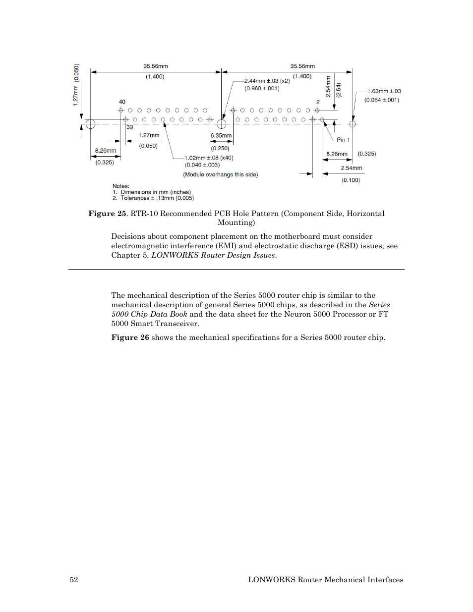 Series 5000 router mechanical description, D figure 25 | Echelon LonWorks Router User Manual | Page 62 / 129