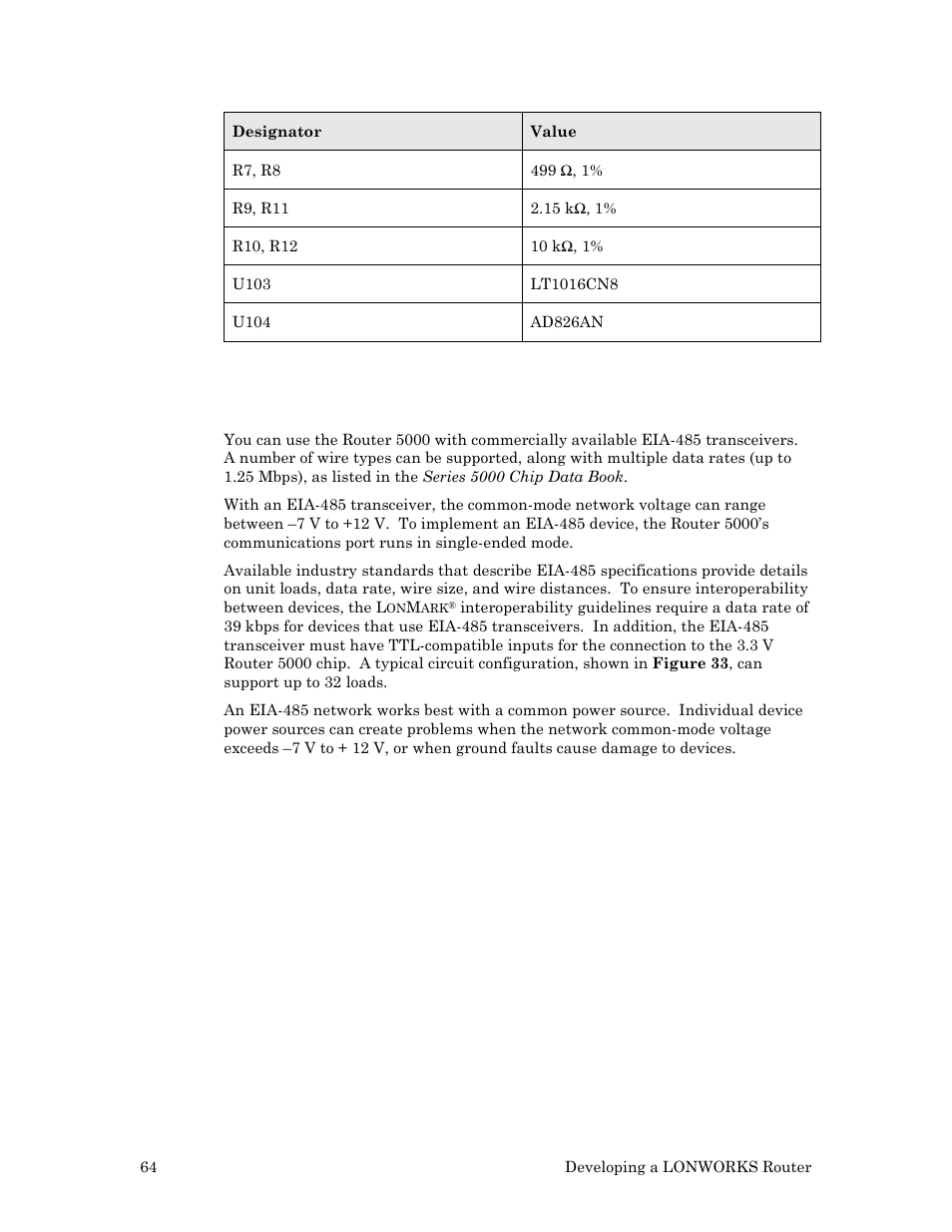 Using an eia-485 transceiver | Echelon LonWorks Router User Manual | Page 74 / 129