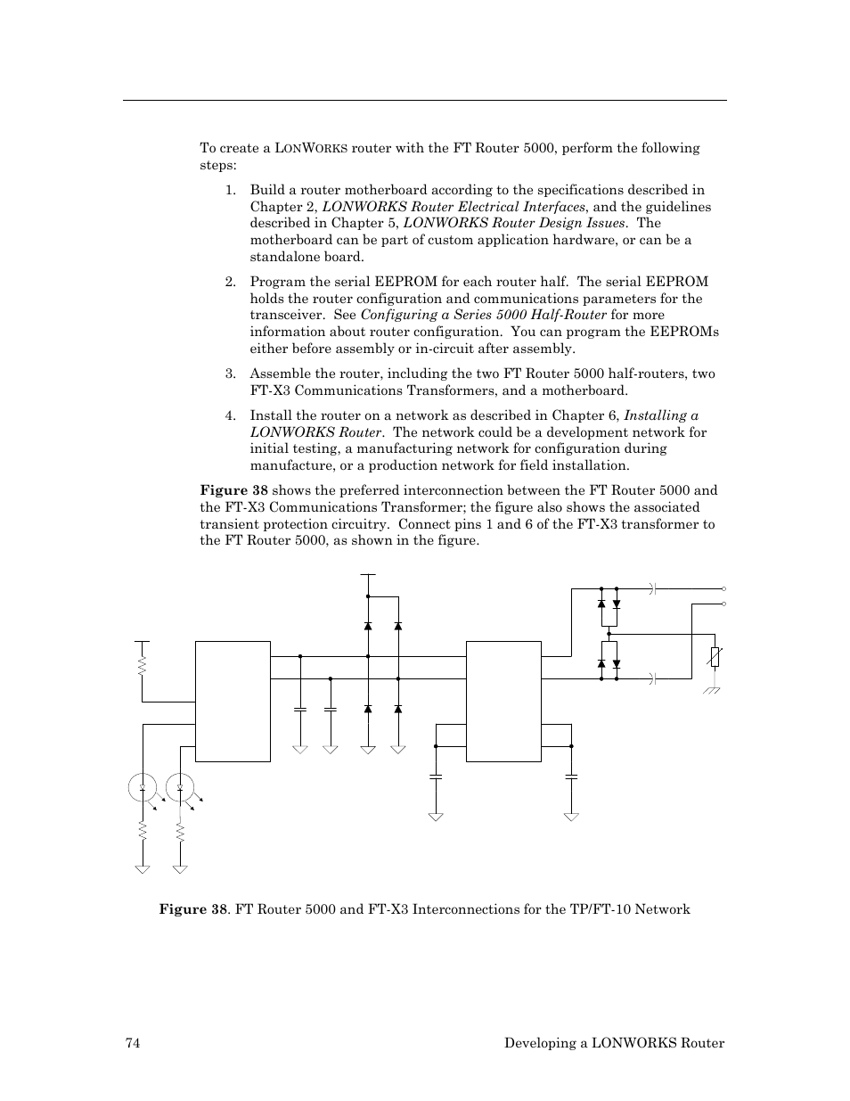 Developing a router with the ft router 5000 chip | Echelon LonWorks Router User Manual | Page 84 / 129