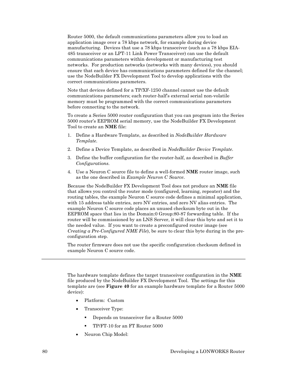 Nodebuilder hardware template | Echelon LonWorks Router User Manual | Page 90 / 129