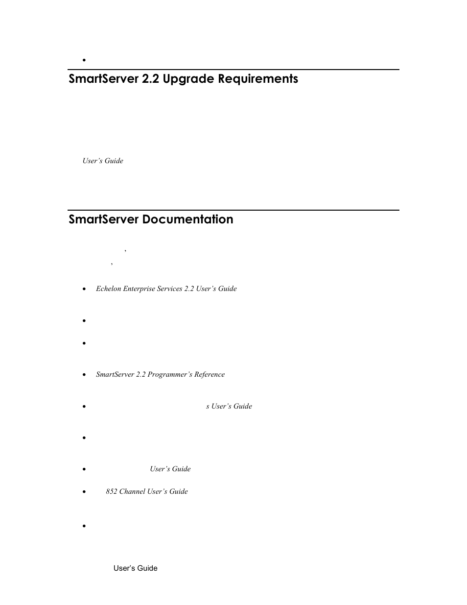 Smartserver 2.2 upgrade requirements, Smartserver documentation | Echelon SmartServer 2.2 User Manual | Page 12 / 560