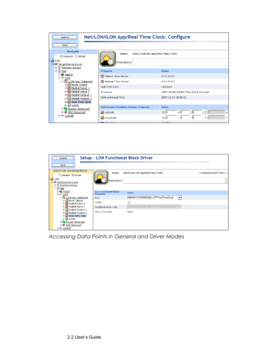 Accessing data points in general and driver modes | Echelon SmartServer 2.2 User Manual | Page 132 / 560