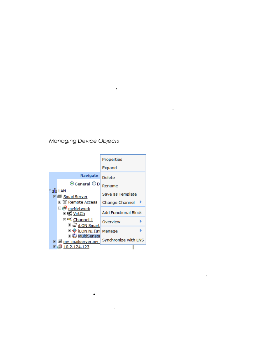 Managing device objects | Echelon SmartServer 2.2 User Manual | Page 149 / 560