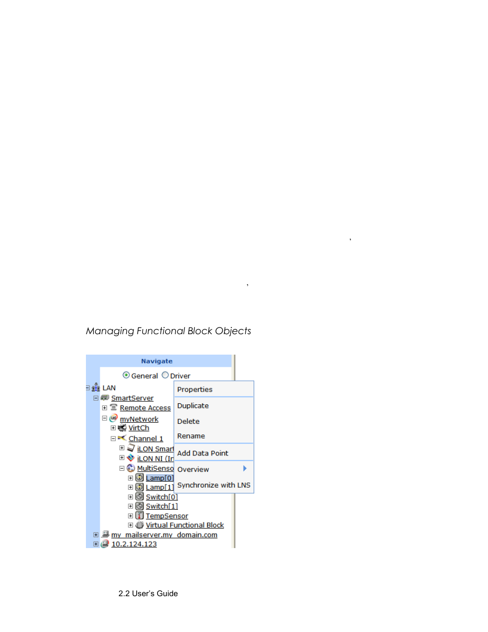 Managing functional block objects | Echelon SmartServer 2.2 User Manual | Page 152 / 560