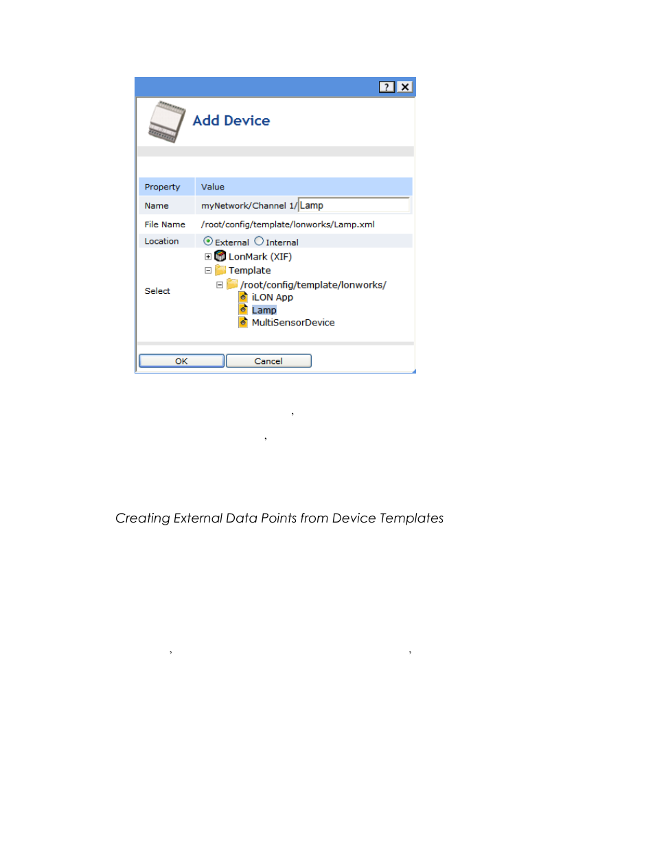 Create external data points from a device template, Copy device templates to another smartserver | Echelon SmartServer 2.2 User Manual | Page 165 / 560