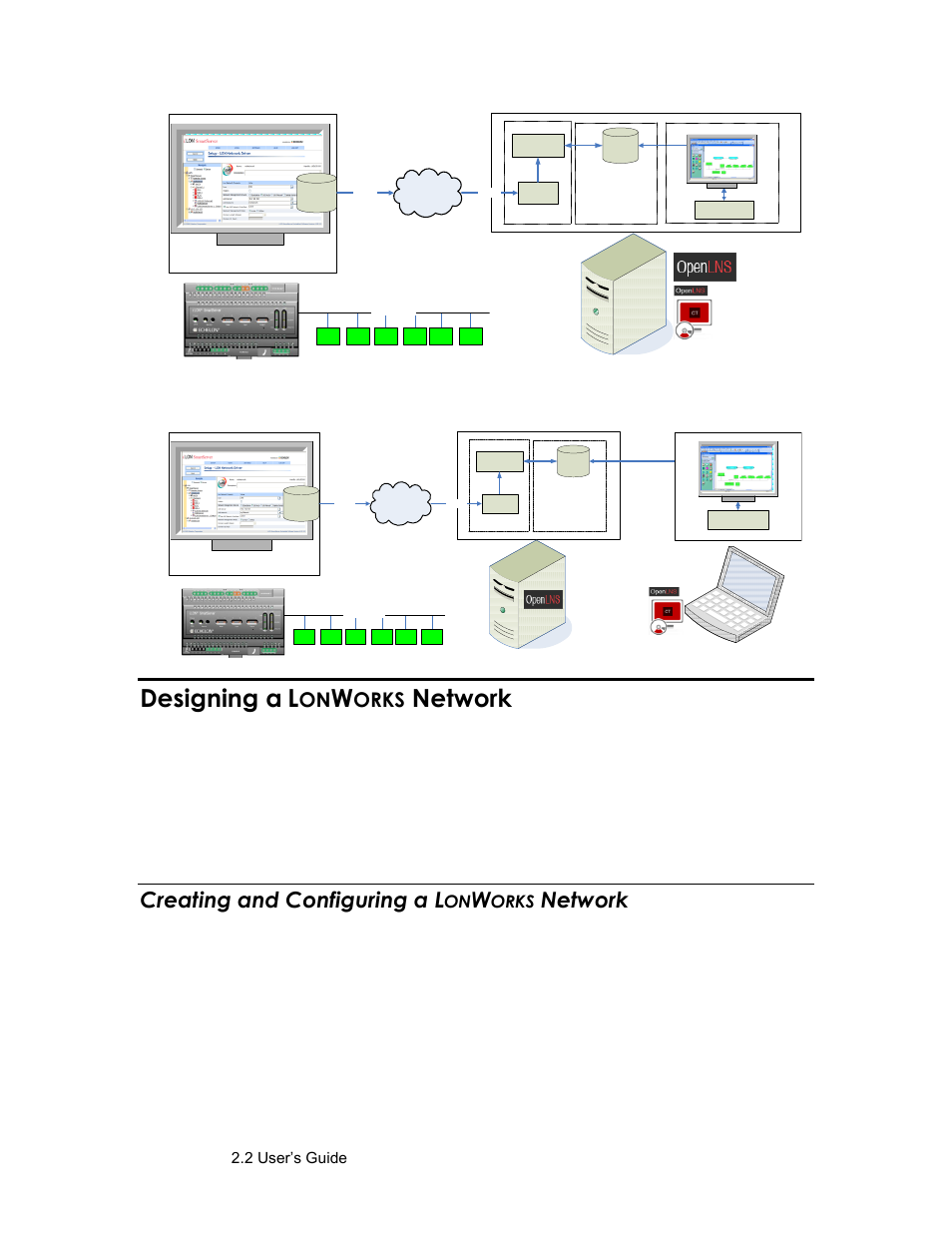 Designing a lonworks network, Creating and configuring a lonworks network, Designing a | Orks, Network, Creating and configuring a l, You can create a new l | Echelon SmartServer 2.2 User Manual | Page 198 / 560