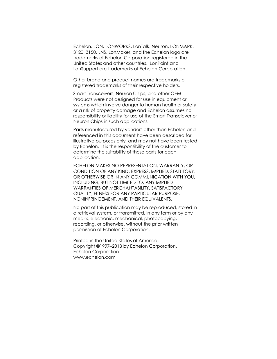 Echelon SmartServer 2.2 User Manual | Page 2 / 560
