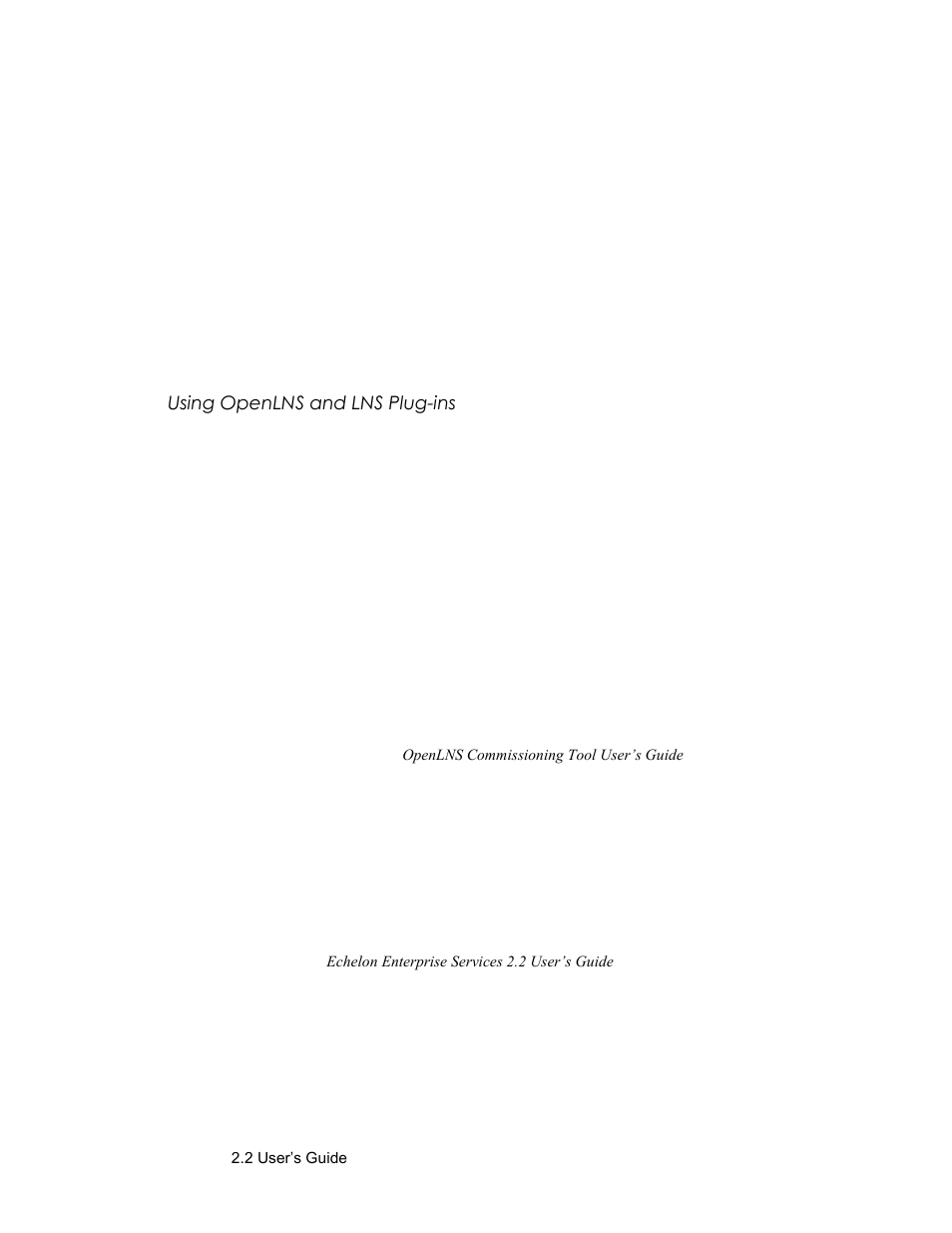 Using openlns and lns plug-ins | Echelon SmartServer 2.2 User Manual | Page 238 / 560