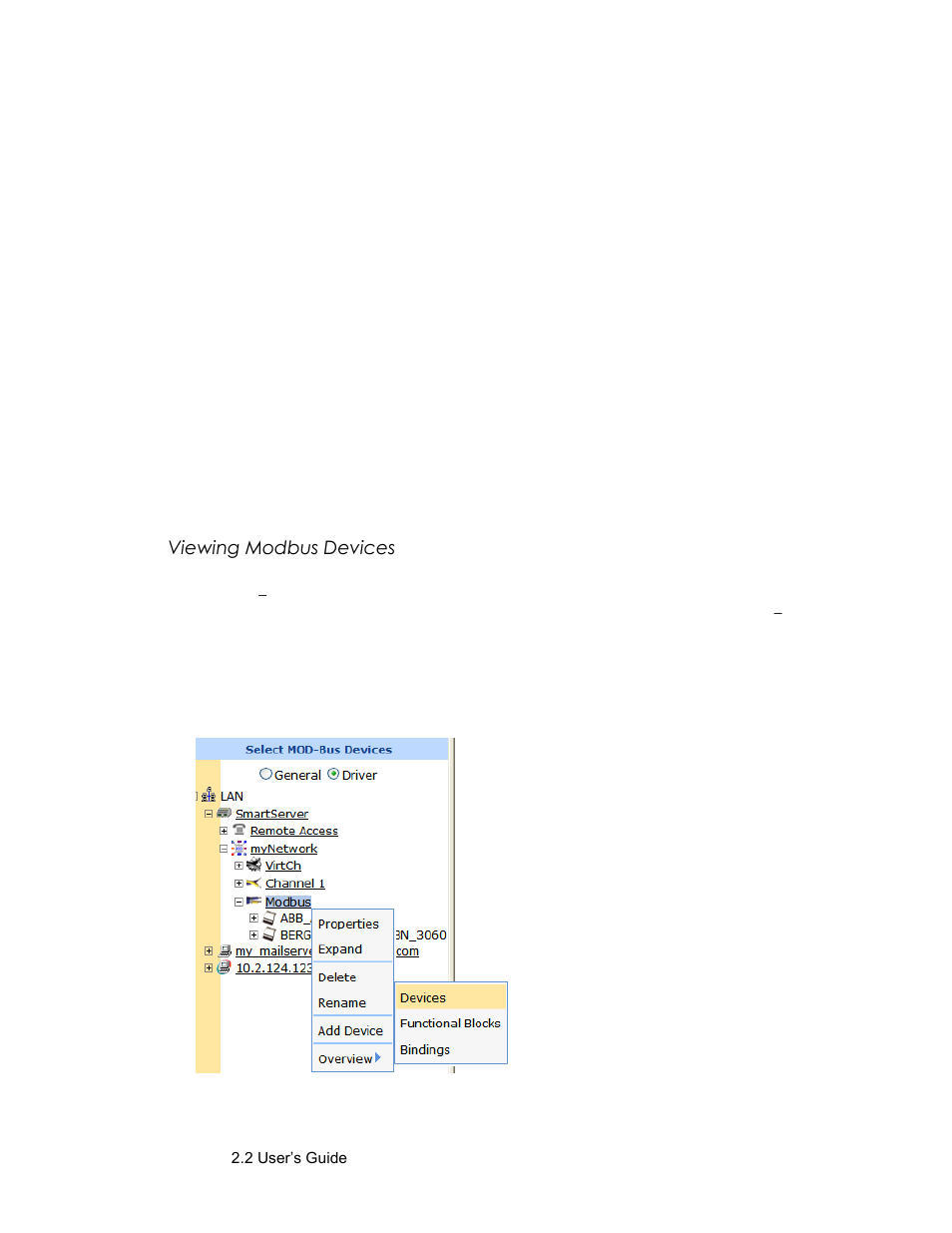 Viewing modbus devices | Echelon SmartServer 2.2 User Manual | Page 276 / 560