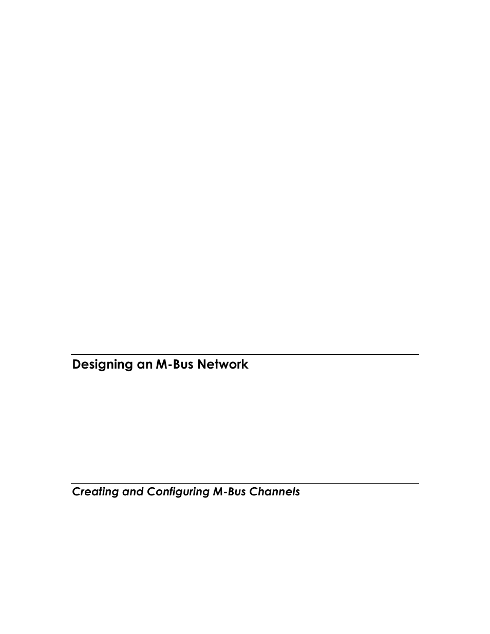 Designing an m-bus network, Creating and configuring m-bus channels, Designing an | M-bus network | Echelon SmartServer 2.2 User Manual | Page 285 / 560