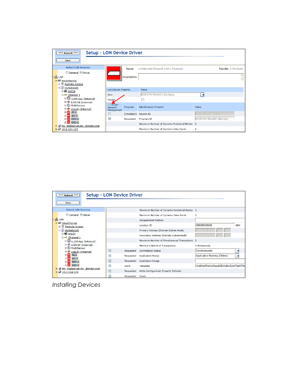 Installing devices | Echelon SmartServer 2.2 User Manual | Page 307 / 560