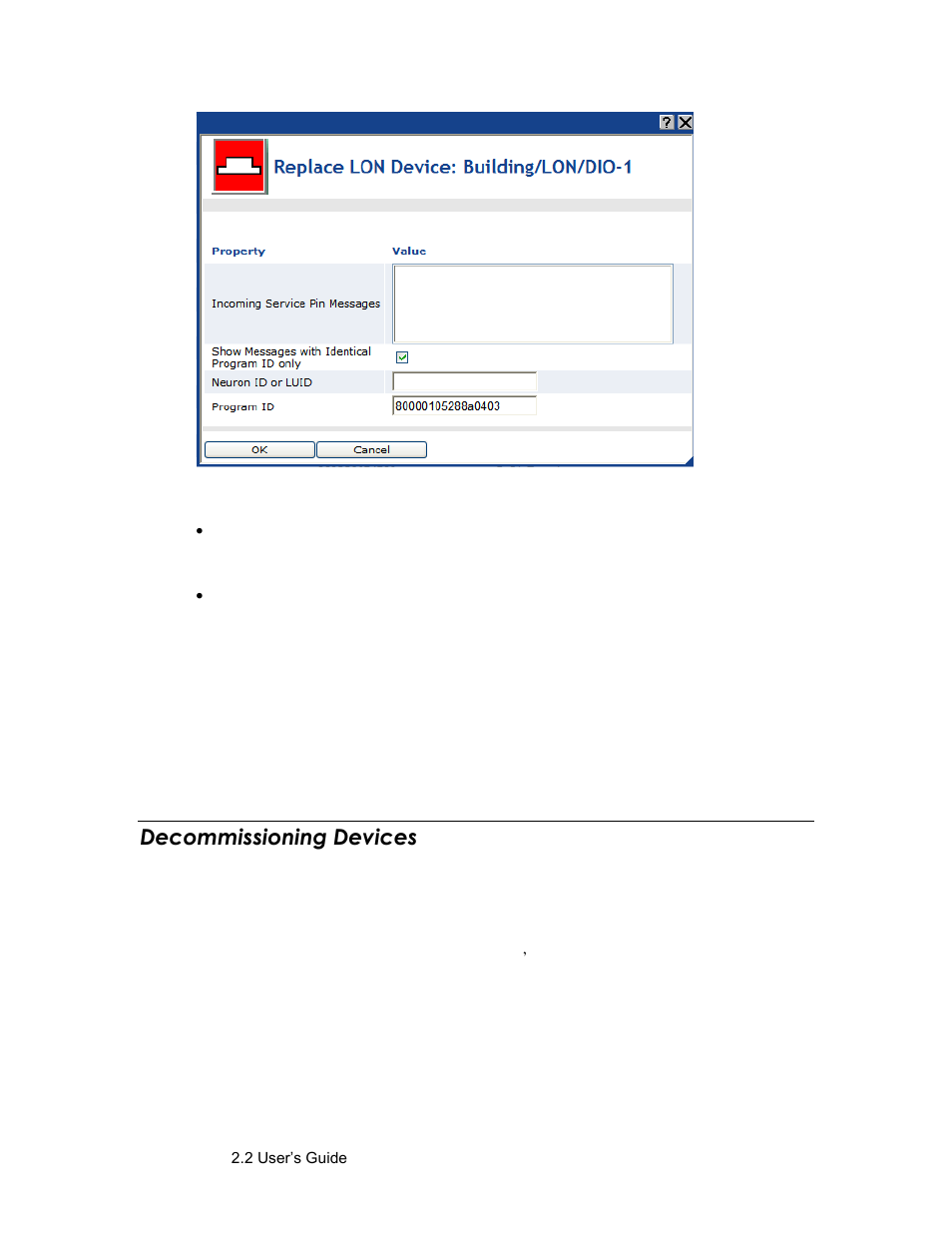 Decommissioning devices | Echelon SmartServer 2.2 User Manual | Page 320 / 560