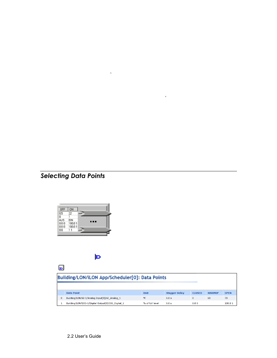 Selecting data points | Echelon SmartServer 2.2 User Manual | Page 366 / 560