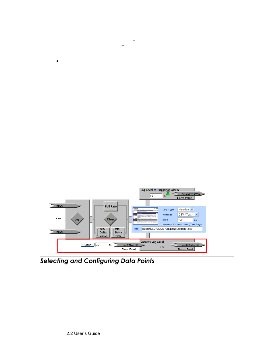 Selecting and configuring data points, Select and configure the data points to be logged | Echelon SmartServer 2.2 User Manual | Page 416 / 560
