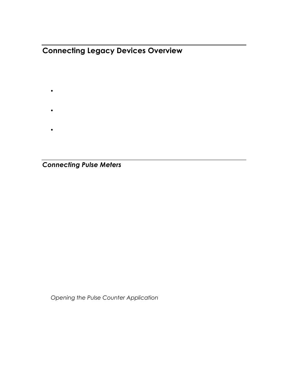 Connecting legacy devices overview, Connecting pulse meters, Opening the pulse counter application | Pulse meter | Echelon SmartServer 2.2 User Manual | Page 437 / 560