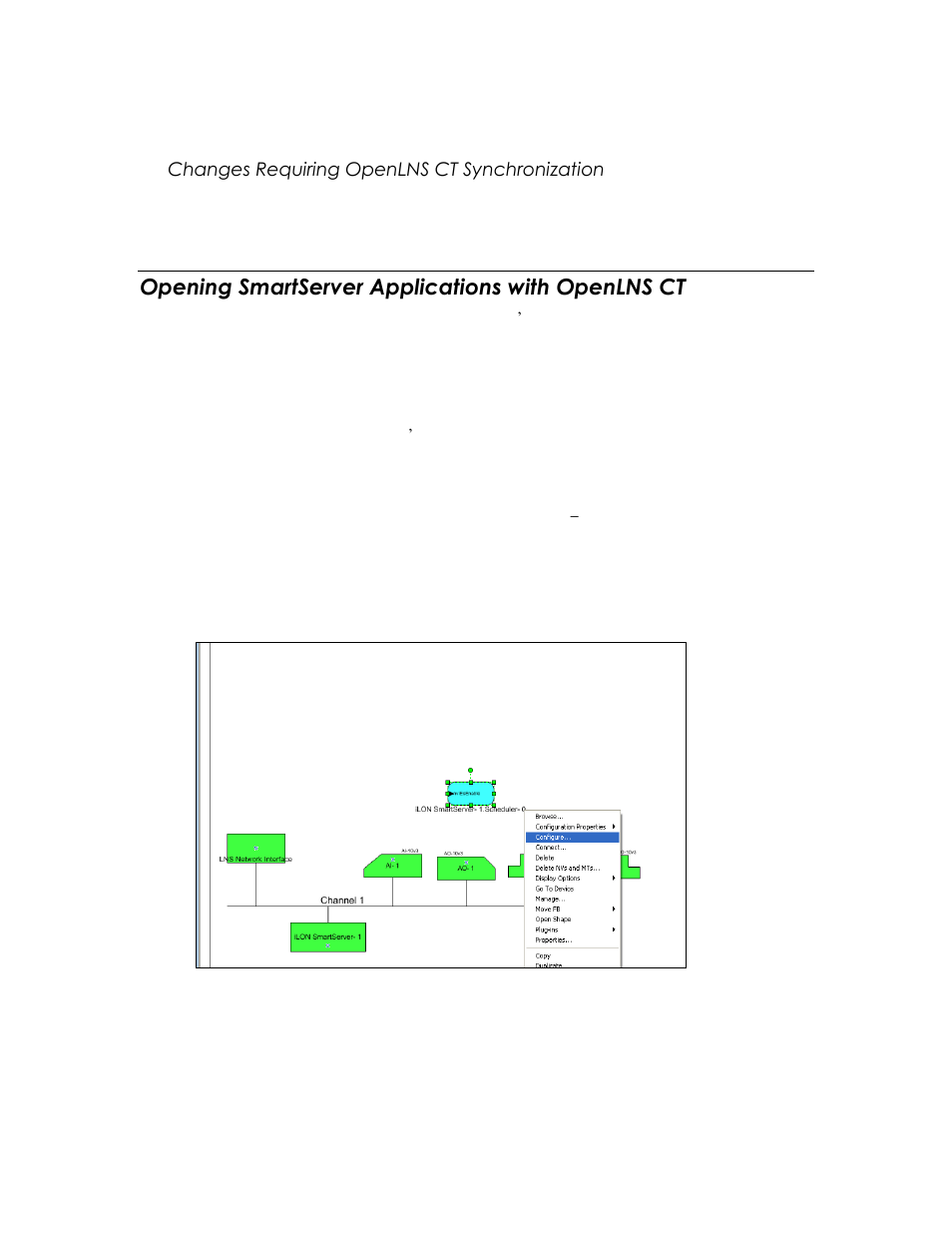 Changes requiring openlns ct synchronization, Opening smartserver applications with openlns ct | Echelon SmartServer 2.2 User Manual | Page 487 / 560