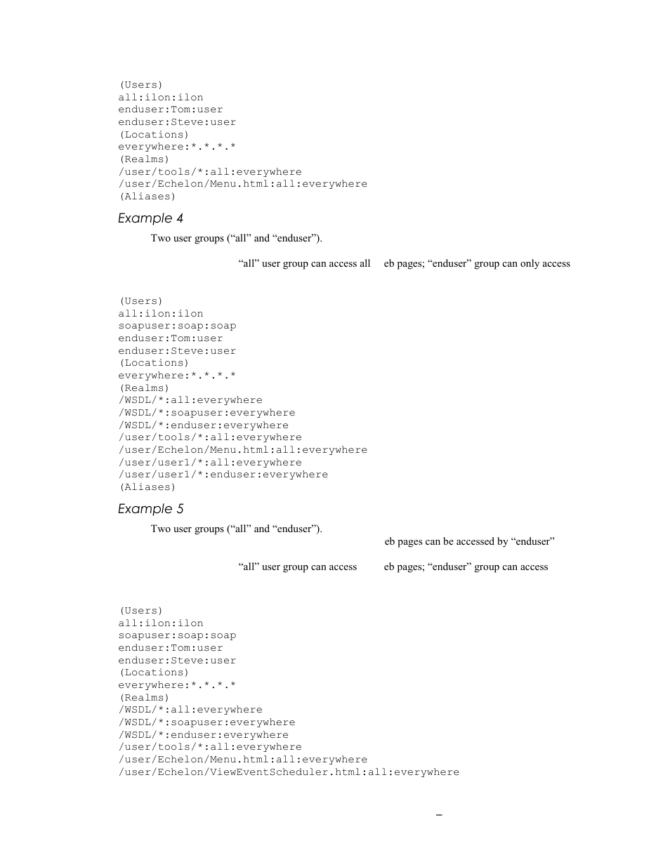Example 4, Example 5 | Echelon SmartServer 2.2 User Manual | Page 531 / 560