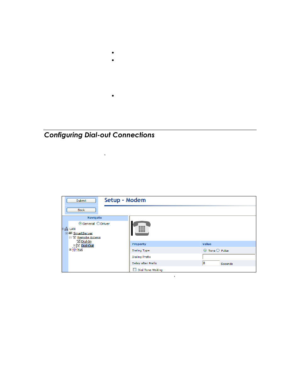 Configuring dial-out connections | Echelon SmartServer 2.2 User Manual | Page 59 / 560