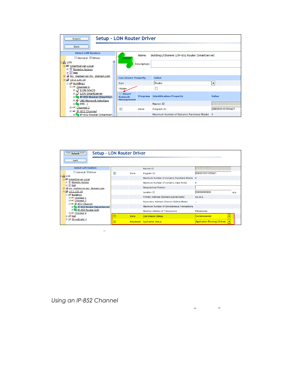 Using an ip-852 channel | Echelon SmartServer 2.2 User Manual | Page 91 / 560