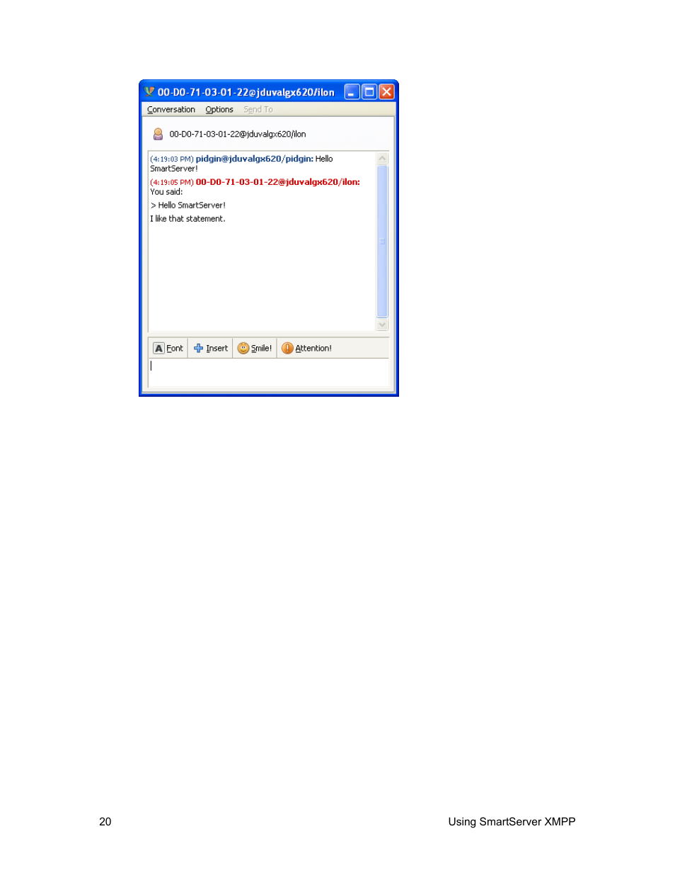 Echelon SmartServer XMPP Client User Manual | Page 28 / 34