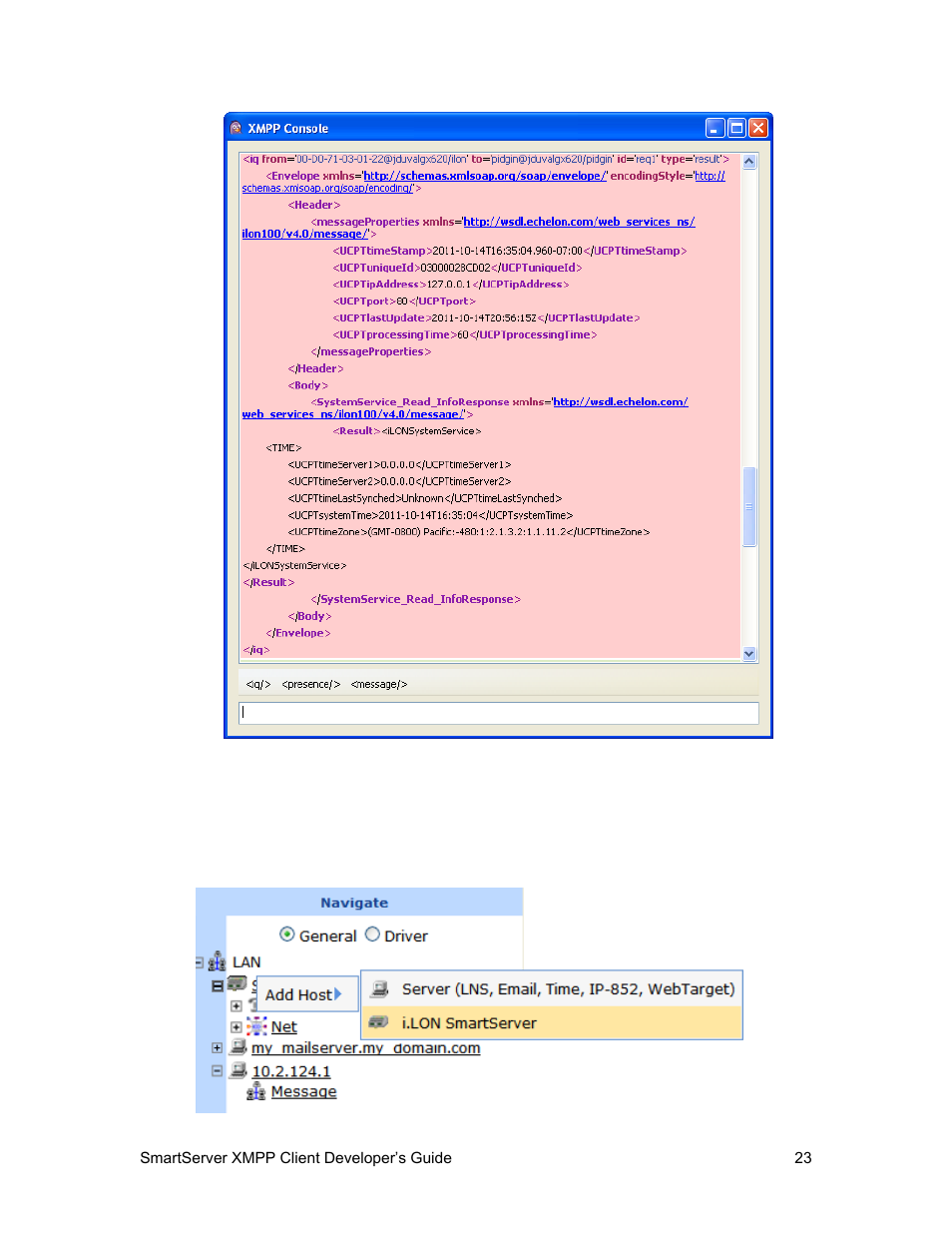 Creating a web connection over xmpp | Echelon SmartServer XMPP Client User Manual | Page 31 / 34