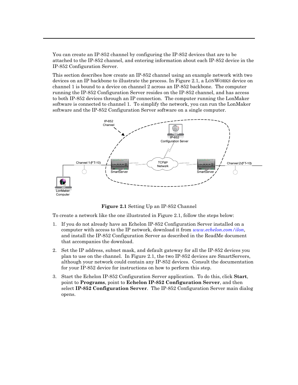 Creating an ip 852 channel, Creating an ip-852 channel | Echelon IP-852 Channel User Manual | Page 14 / 56