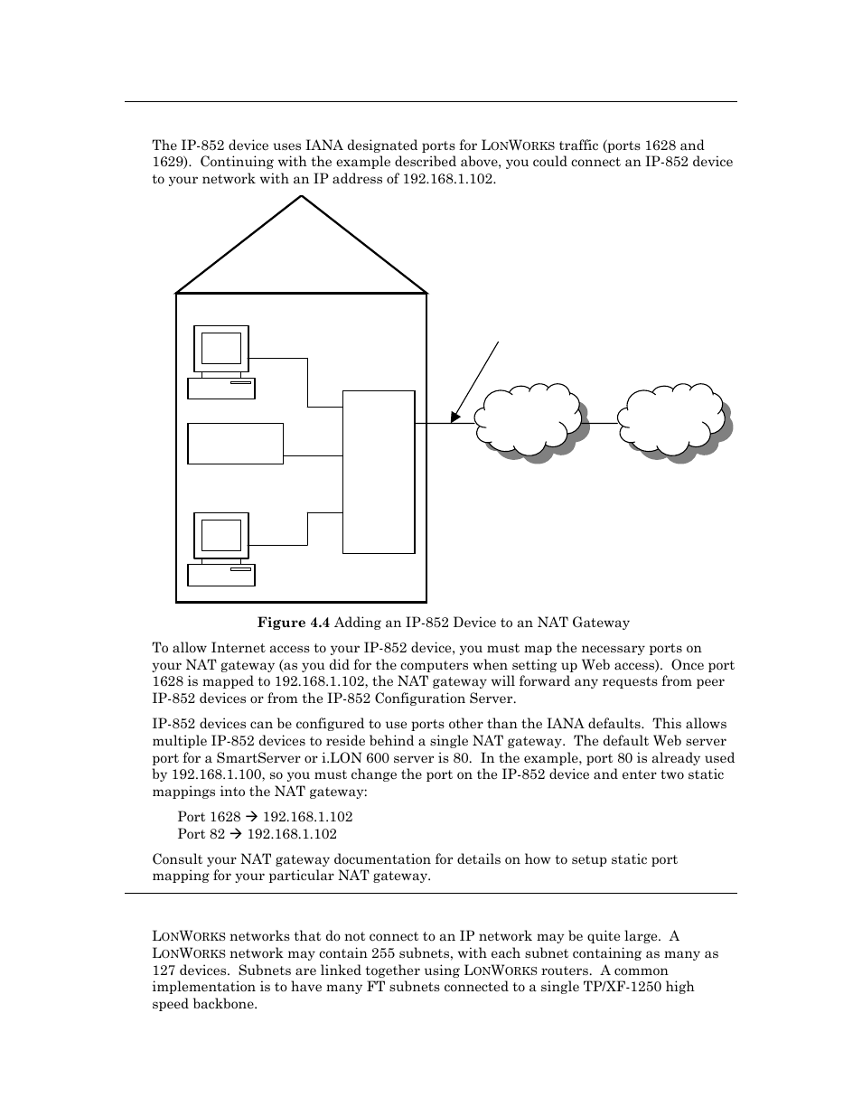 Ip 852 device ports, Creating a virtual wire, Ip-852 device ports | Echelon IP-852 Channel User Manual | Page 43 / 56