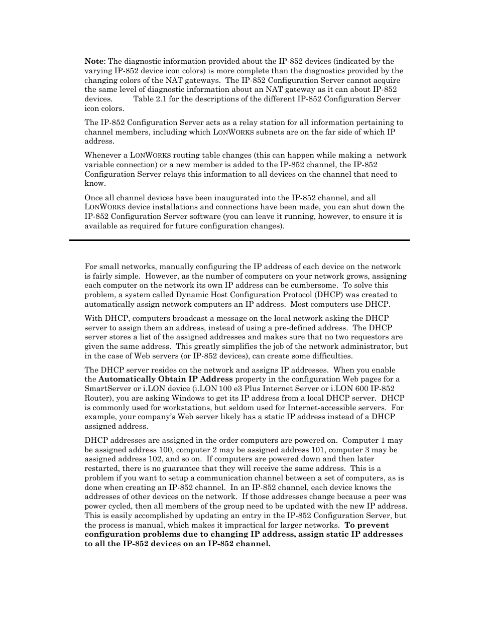 Dhcp | Echelon IP-852 Channel User Manual | Page 46 / 56