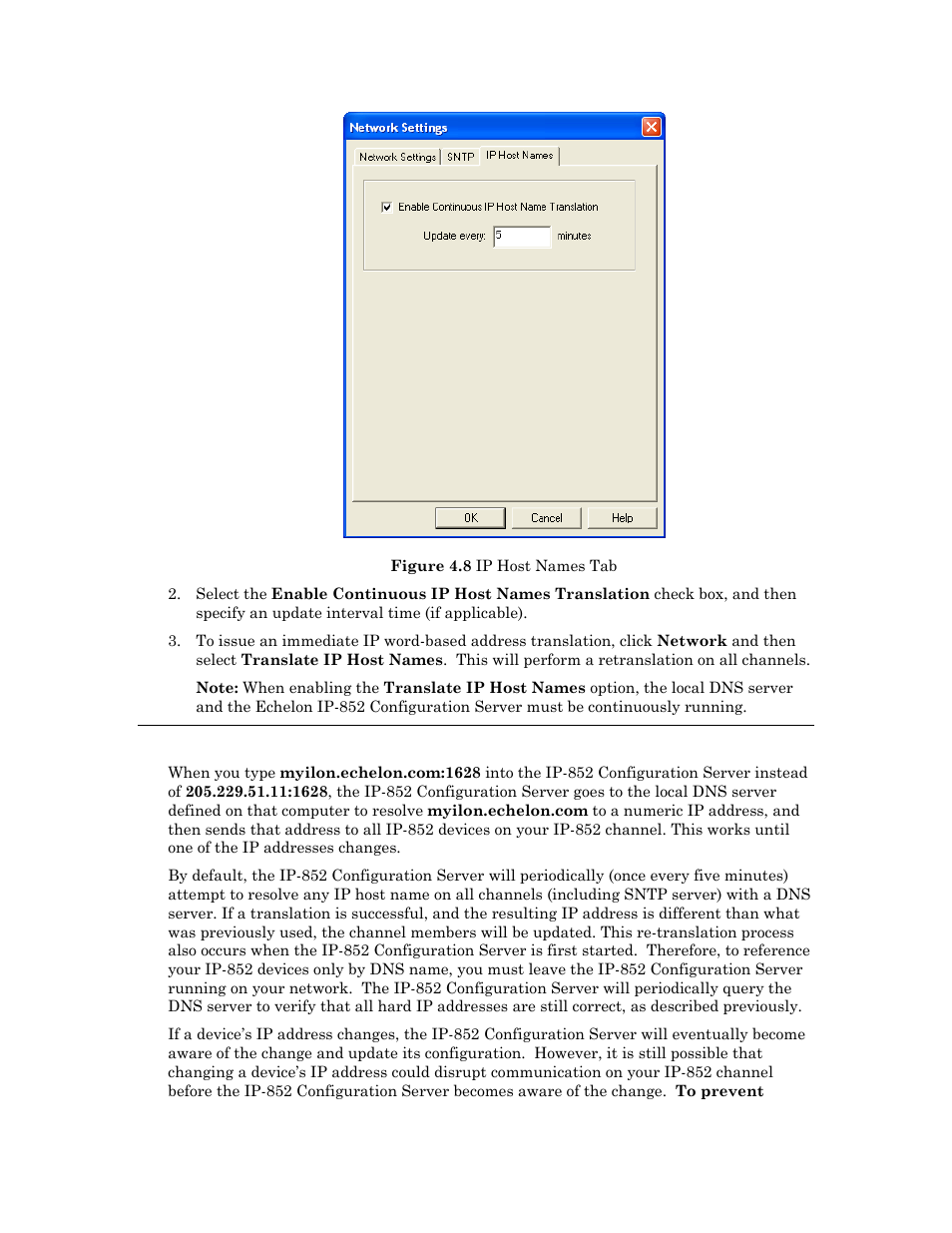 Dns and the echelon ip 852 configuration server, Dns and the echelon ip-852, Configuration server | Echelon IP-852 Channel User Manual | Page 49 / 56