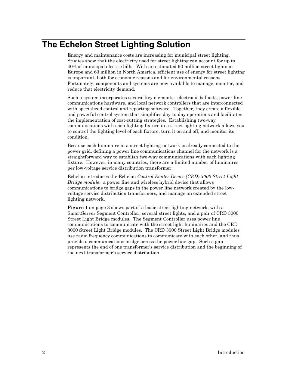 The echelon street lighting solution | Echelon Lumewave CRD 3000 Street Light Bridge User Manual | Page 12 / 124