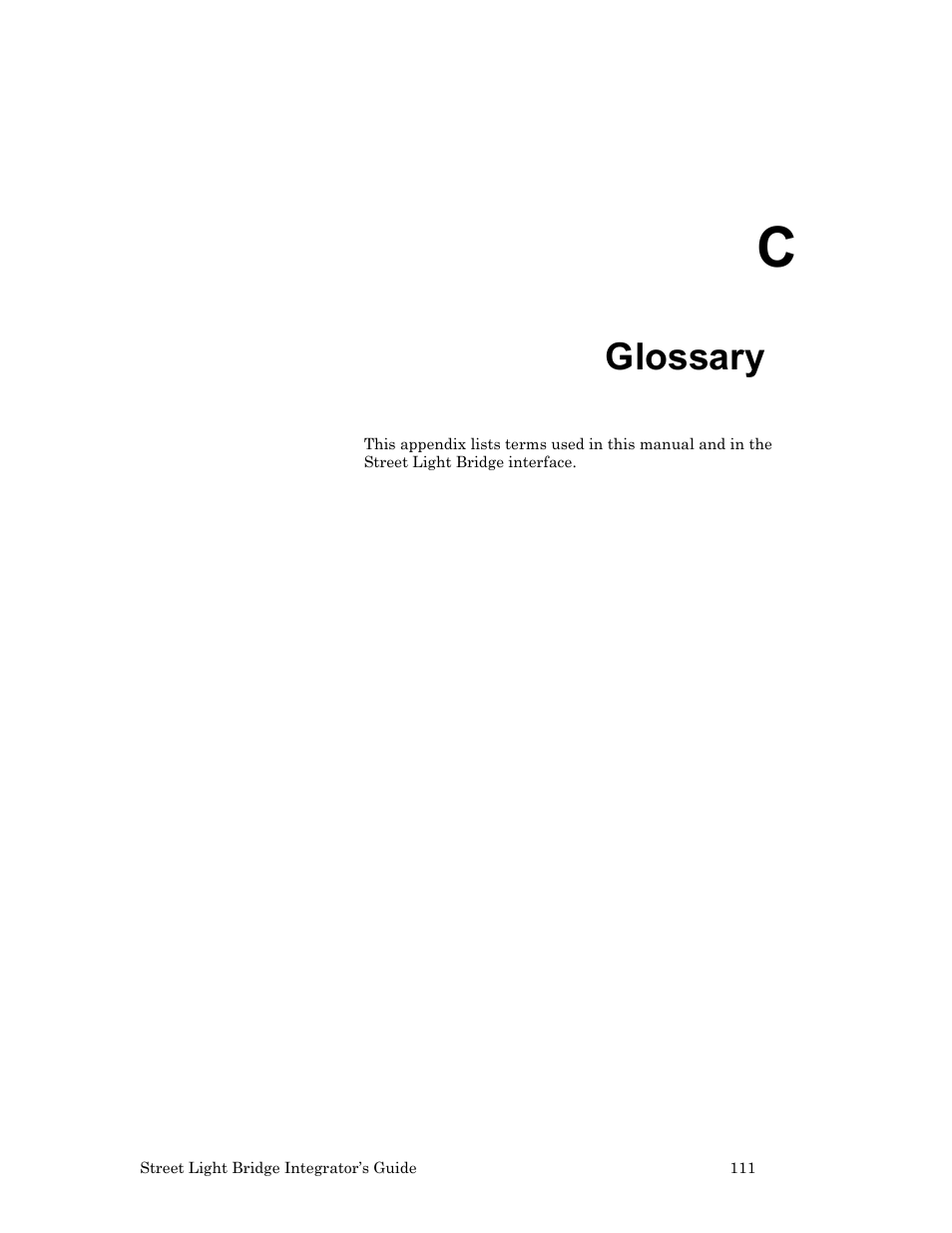 Glossary | Echelon Lumewave CRD 3000 Street Light Bridge User Manual | Page 121 / 124