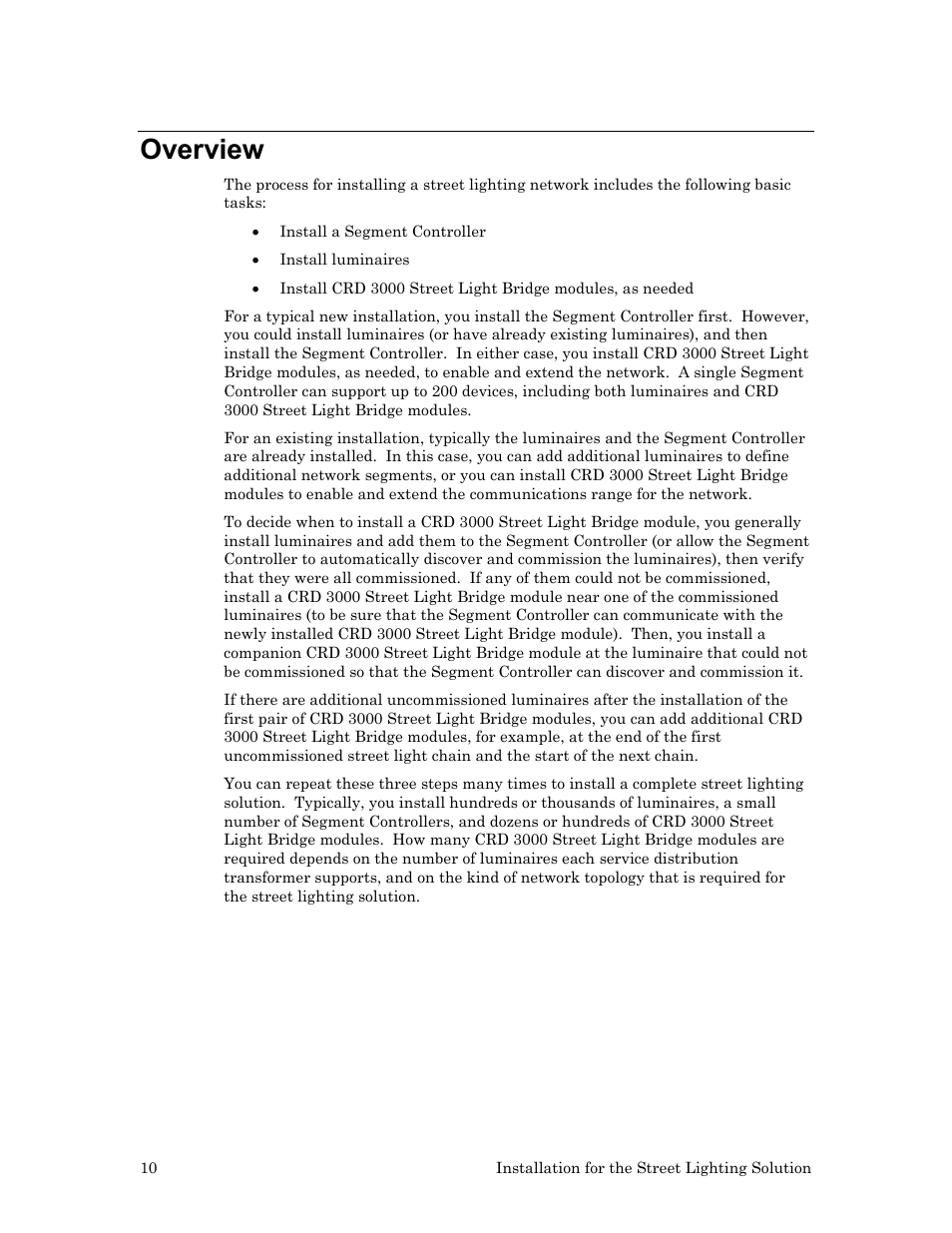 Overview | Echelon Lumewave CRD 3000 Street Light Bridge User Manual | Page 20 / 124