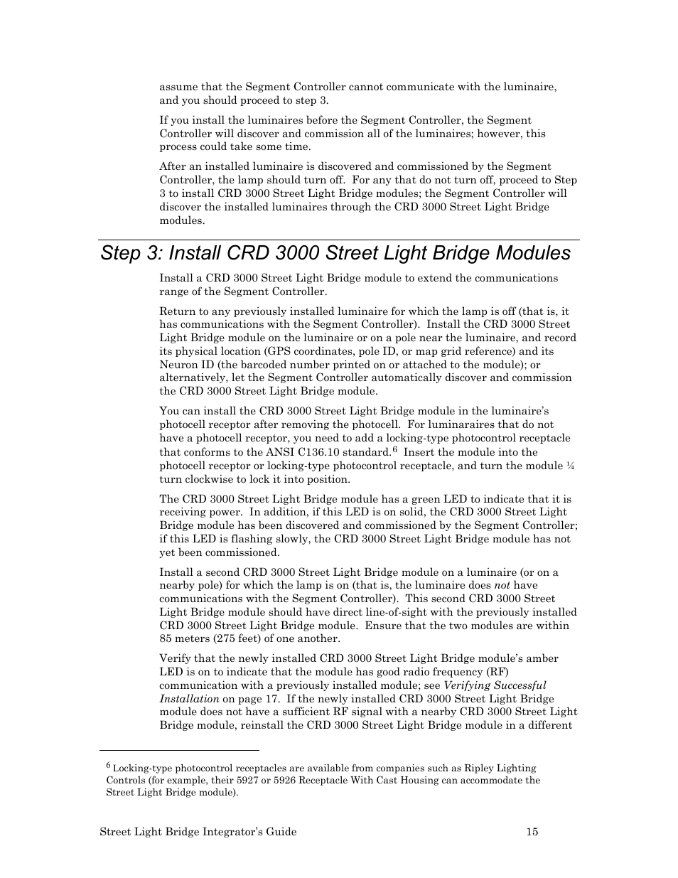 Echelon Lumewave CRD 3000 Street Light Bridge User Manual | Page 25 / 124