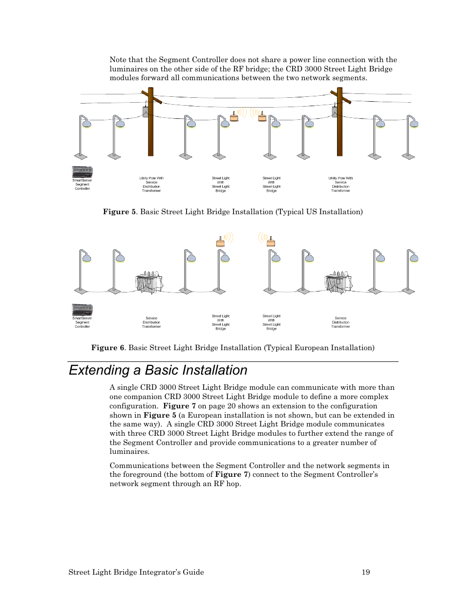 Extending a basic installation, Figure 5, D figure 6 | Echelon Lumewave CRD 3000 Street Light Bridge User Manual | Page 29 / 124