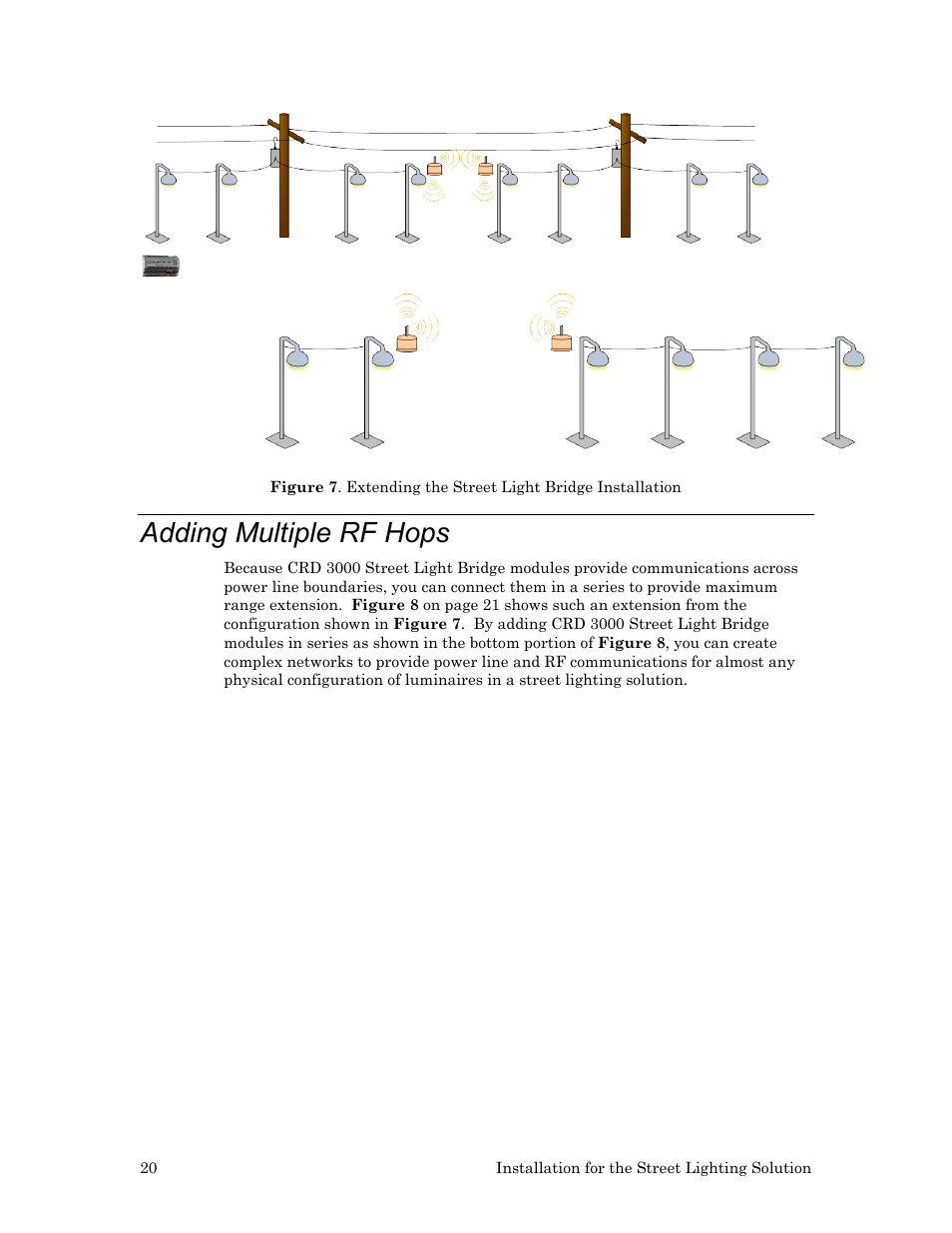 Adding multiple rf hops, Figure 7, Figure 7 ) | Echelon Lumewave CRD 3000 Street Light Bridge User Manual | Page 30 / 124