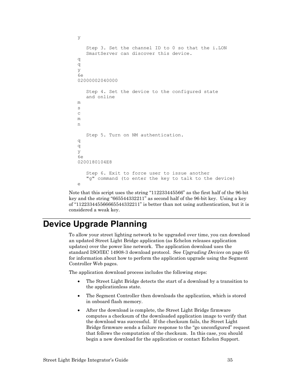 Device upgrade planning | Echelon Lumewave CRD 3000 Street Light Bridge User Manual | Page 45 / 124