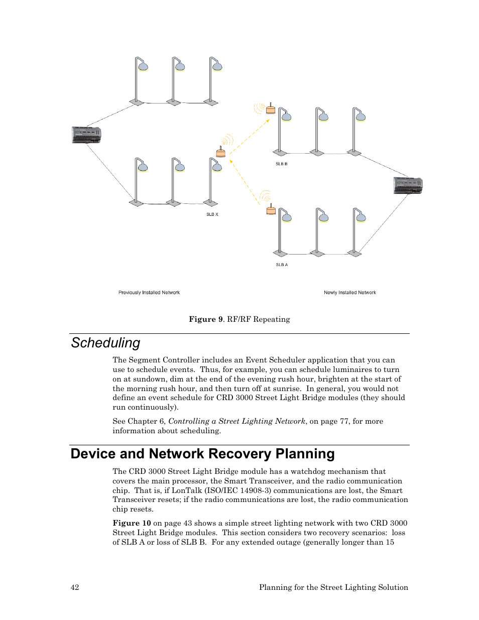 Scheduling, Device and network recovery planning | Echelon Lumewave CRD 3000 Street Light Bridge User Manual | Page 52 / 124
