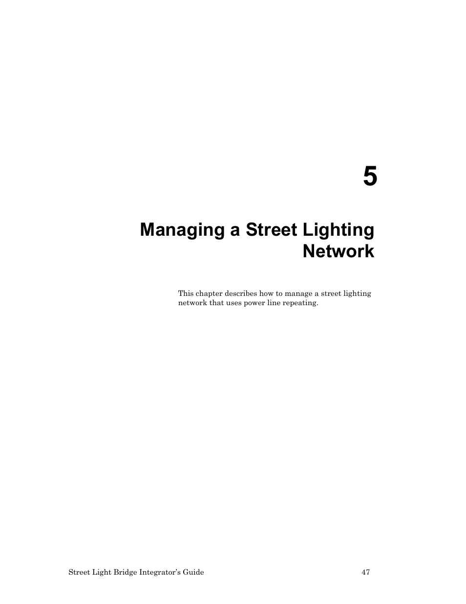 Managing a street lighting network, 5, managing a street lighting network, 5, managing a street lighting | Network | Echelon Lumewave CRD 3000 Street Light Bridge User Manual | Page 57 / 124