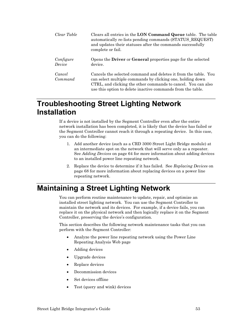 Maintaining a street lighting network | Echelon Lumewave CRD 3000 Street Light Bridge User Manual | Page 63 / 124