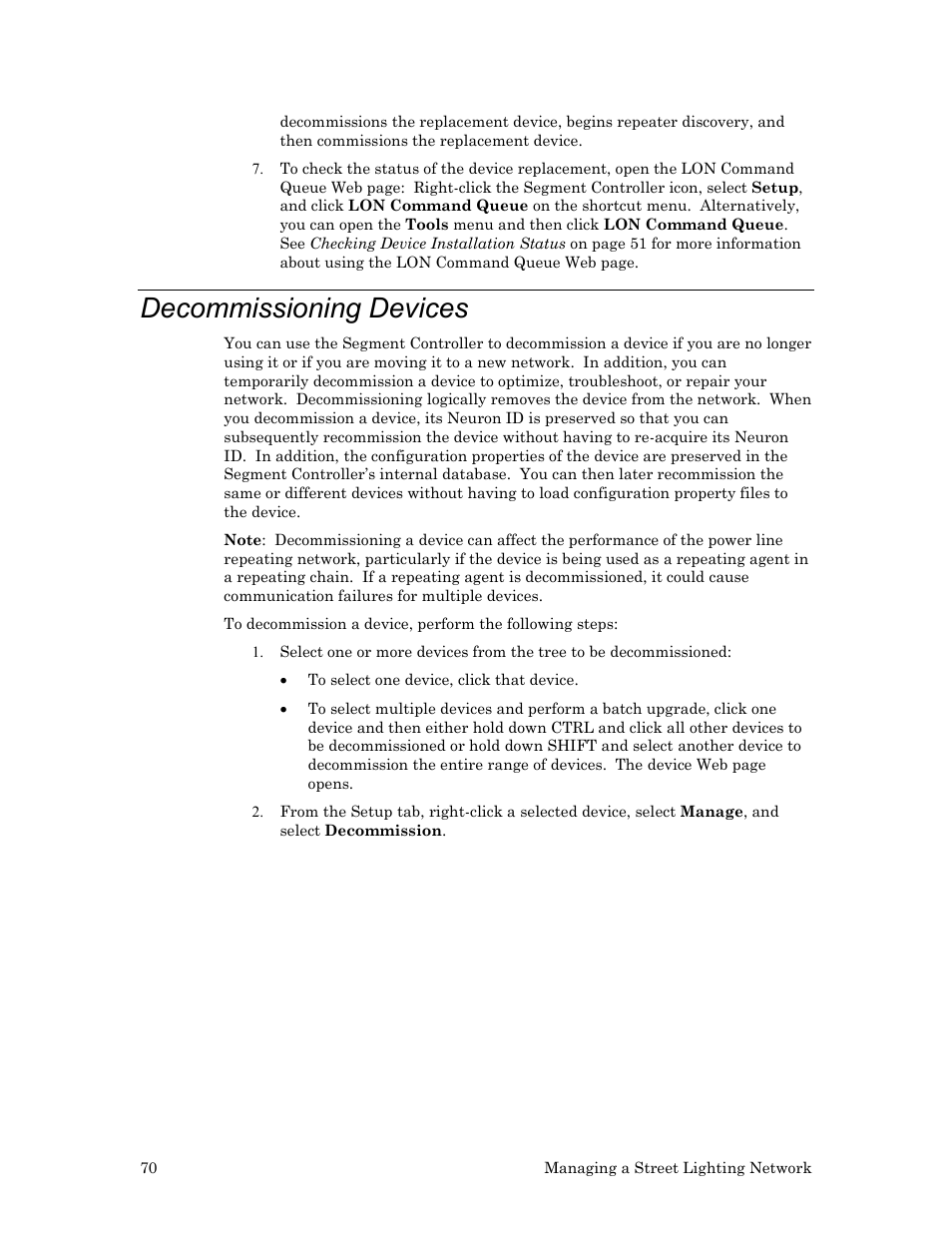 Decommissioning devices | Echelon Lumewave CRD 3000 Street Light Bridge User Manual | Page 80 / 124