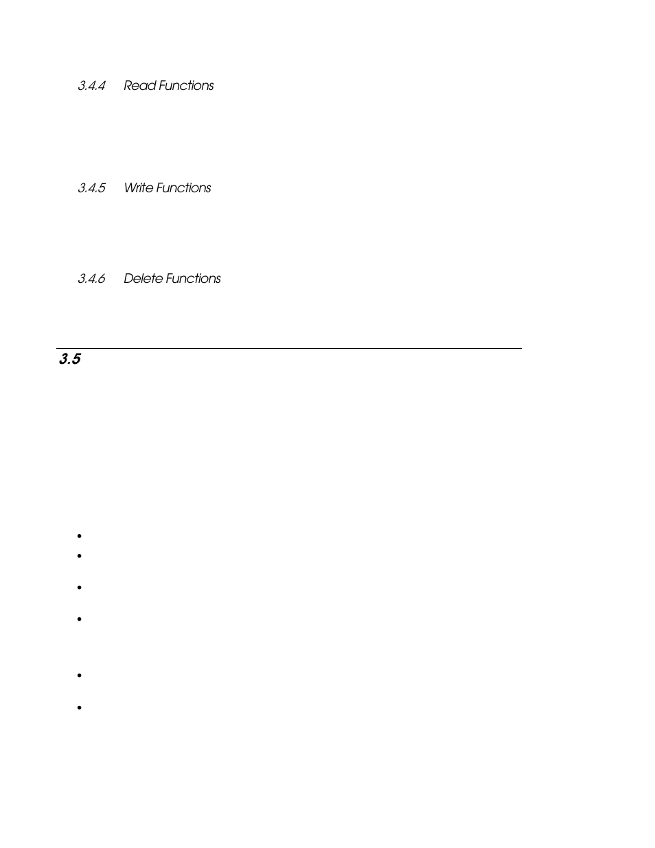 4 read functions, 5 write functions, 6 delete functions | 5 performance issues, Read functions -7, Write functions -7, Delete functions -7, Performance issues -7, Performance issues . th, Performance issues | Echelon i.LON SmartServer 2.0 User Manual | Page 40 / 443