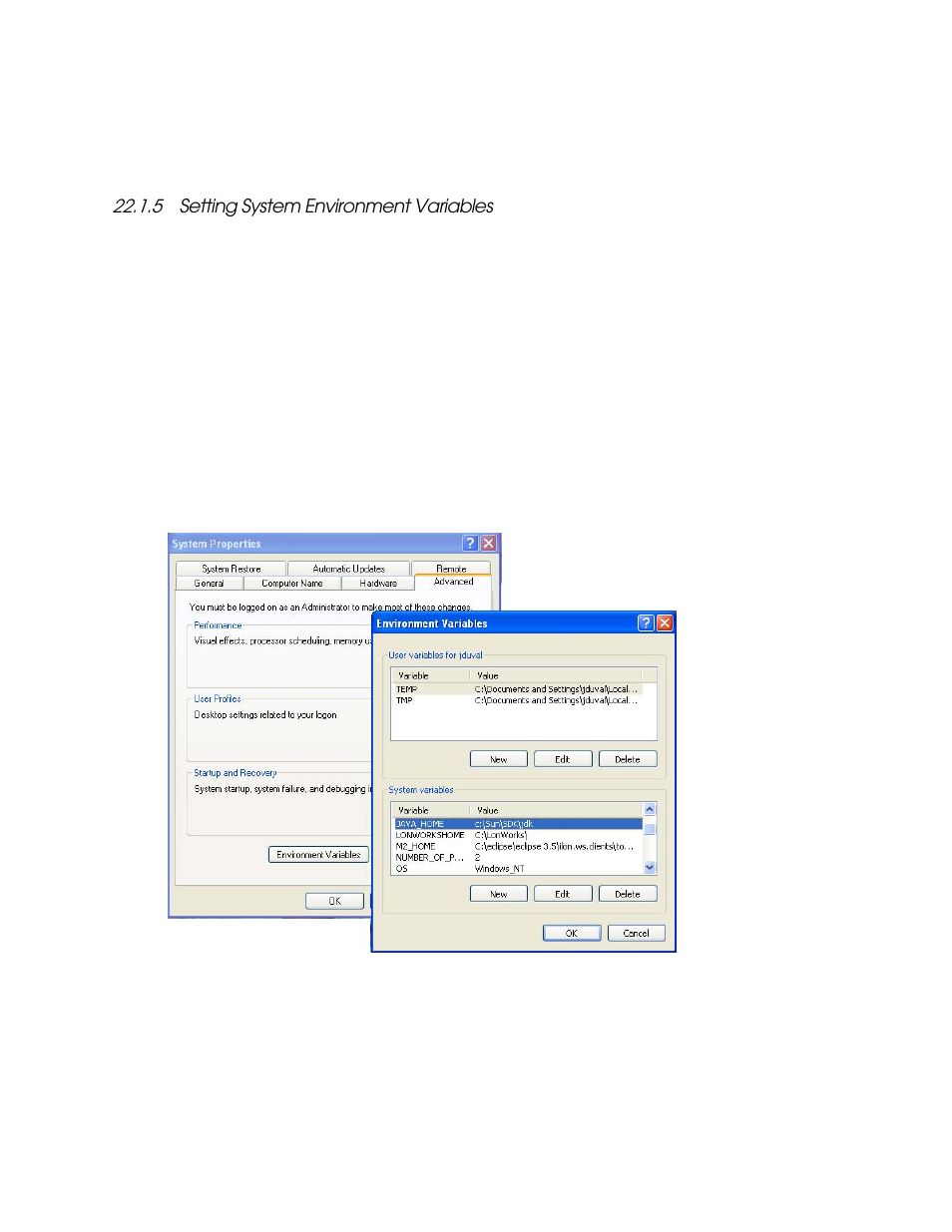 5 setting system environment variables, Setting system environment variables -2 | Echelon i.LON SmartServer 2.0 User Manual | Page 407 / 443