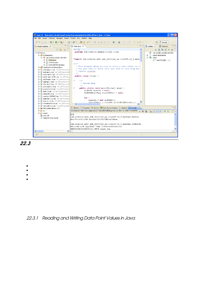 3 java programming examples, 1 reading and writing data point values in java, Java programming examples -17 | Reading and writing data point values in java -17, Java programming examples | Echelon i.LON SmartServer 2.0 User Manual | Page 422 / 443