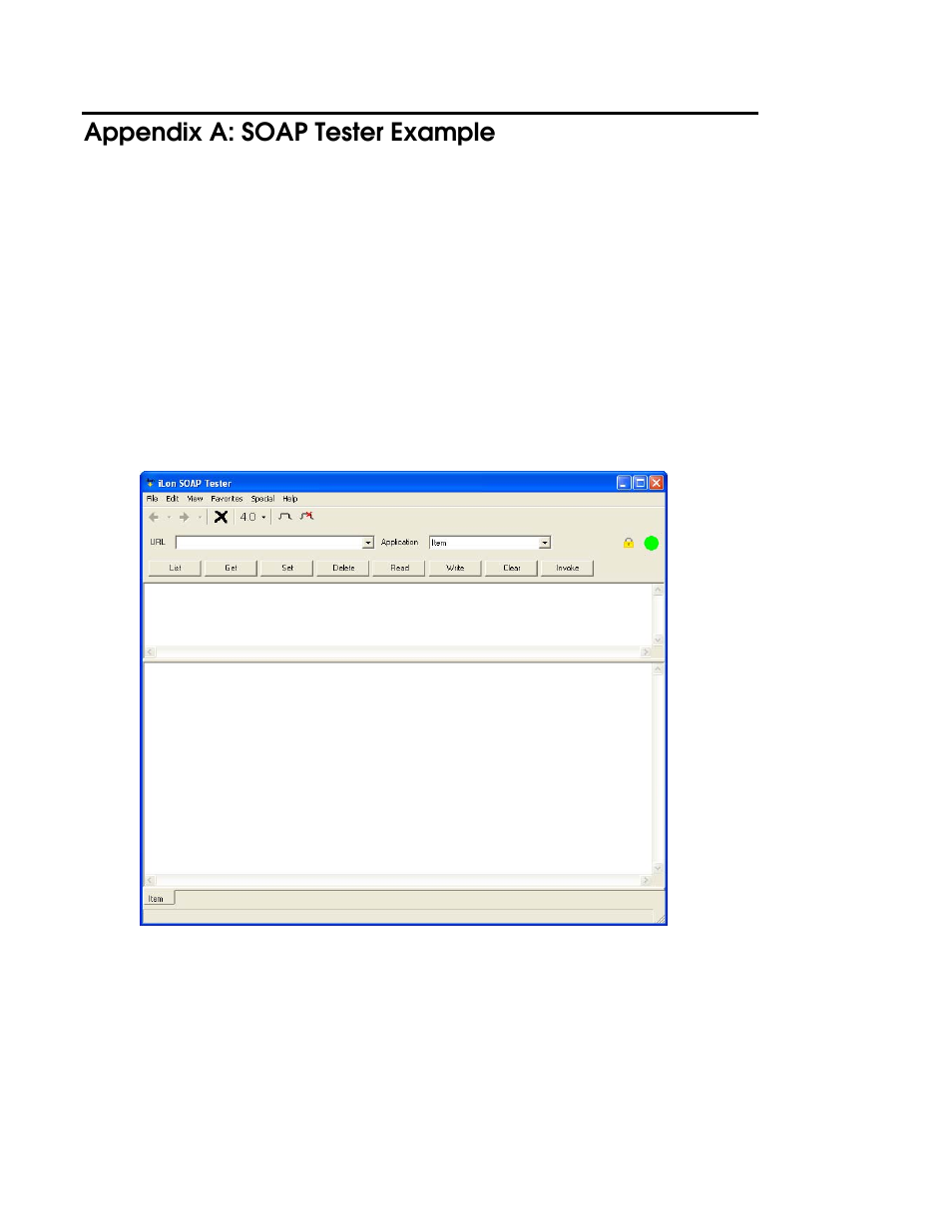 Appendix a: soap tester example, See appendix a: soap tester example | Echelon i.LON SmartServer 2.0 User Manual | Page 437 / 443