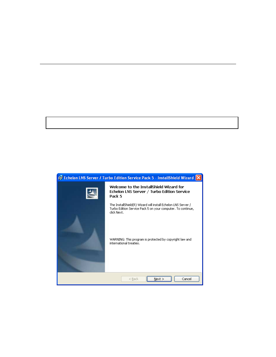 Installing lns server service pack 5 | Echelon Enterprise Services 2.0 User Manual | Page 23 / 87
