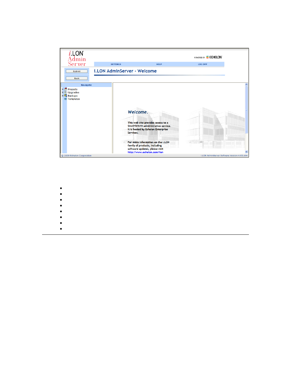 Creating an i.lon project | Echelon Enterprise Services 2.0 User Manual | Page 32 / 87