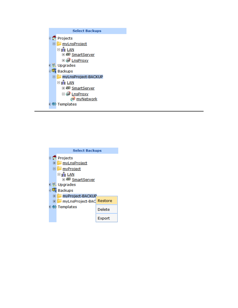 Restoring a smartserver, Restore a smartserver | Echelon Enterprise Services 2.0 User Manual | Page 55 / 87