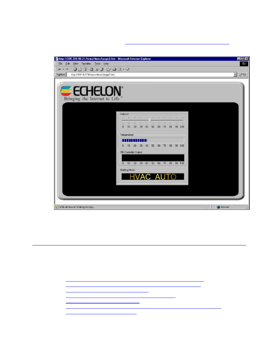 Using javascript | Echelon i.LON 1000 Internet Server User Manual | Page 34 / 39